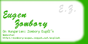 eugen zombory business card